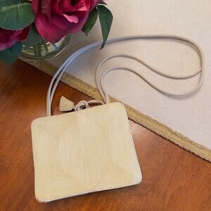 Silver Blue USA champagne tone purse
